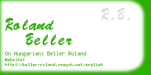 roland beller business card